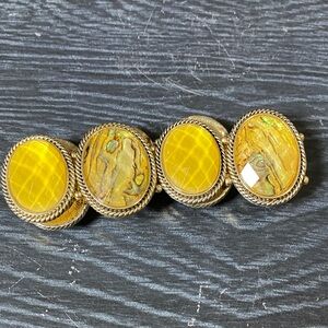 Vintage Elegant Gold and Yellow Women's Bracelet with abalone shell